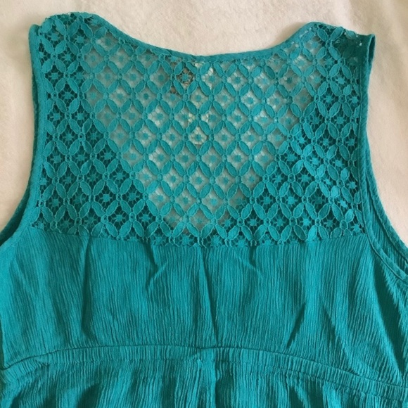 NWOT ~ Bright Blue High-Low Cotton Dress - Picture 7 of 10